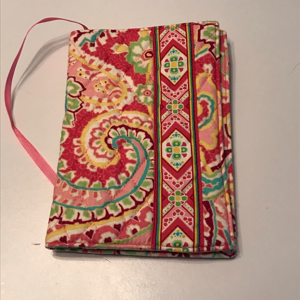 Preowned Vera Bradley soft back book cover.